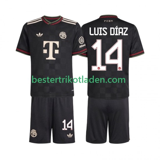 Fußballtrikot FC Bayern München Luis Diaz 14 Ausweich Trikot 3rd 2025-2026 Kurzarm für Kinder