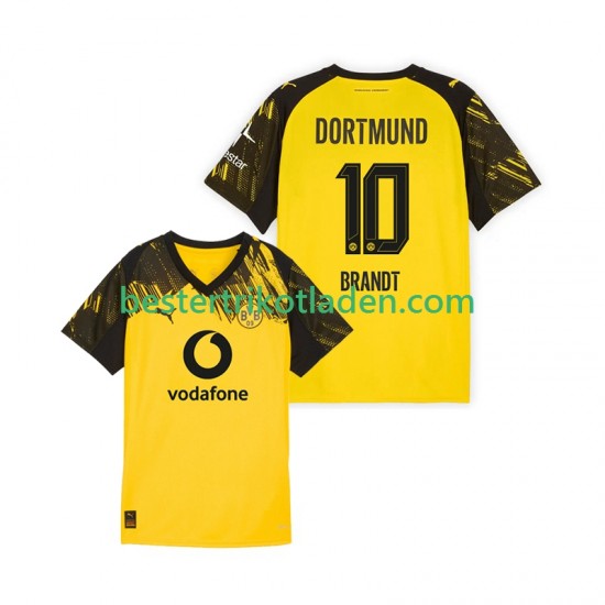 Fußballtrikot Borussia Dortmund Julian Brandt 10 Heim Trikot Home 2025-2026 Kurzarm für Herren