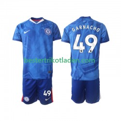 Fußballtrikot Chelsea Alejandro Garnacho 49 Heim Trikot Home 2025-2026 Kurzarm für Kinder