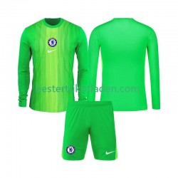 Fußballtrikot Chelsea Torwart Auswärts Trikot Away 2025-2026 Langarm für Kinder