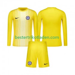 Fußballtrikot Chelsea Torwart Ausweich Trikot 3rd 2025-2026 Langarm für Kinder