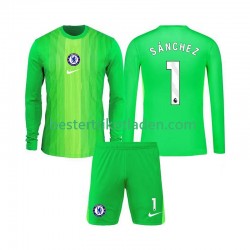 Fußballtrikot Chelsea Robert Sanchez 1 Torwart Auswärts Trikot Away 2025-2026 Langarm für Kinder