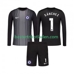Fußballtrikot Chelsea Robert Sanchez 1 Torwart Heim Trikot Home 2025-2026 Langarm für Kinder