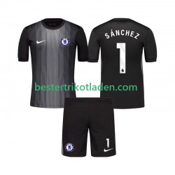 Fußballtrikot Chelsea Robert Sanchez 1 Torwart Heim Trikot Home 2025-2026 Kurzarm für Kinder