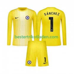 Fußballtrikot Chelsea Robert Sanchez 1 Torwart Ausweich Trikot 3rd 2025-2026 Langarm für Kinder