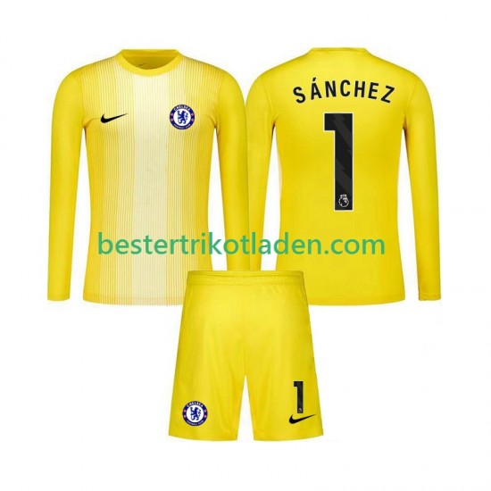Fußballtrikot Chelsea Robert Sanchez 1 Torwart Ausweich Trikot 3rd 2025-2026 Langarm für Kinder