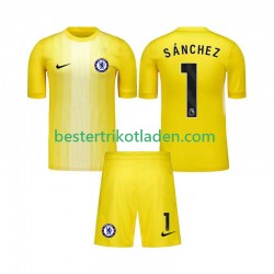 Fußballtrikot Chelsea Robert Sanchez 1 Torwart Ausweich Trikot 3rd 2025-2026 Kurzarm für Kinder