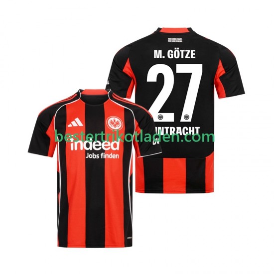 Fußballtrikot Eintracht Frankfurt Mario Gotze 27 Heim Trikot Home 2025-2026 Kurzarm für Herren