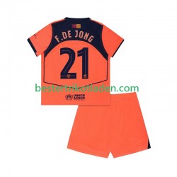Fußballtrikot FC Barcelona Frenkie de Jong 21 UCL Ausweich Trikot 3rd 2025-2026 Kurzarm für Kinder