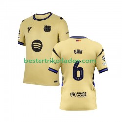 Fußballtrikot FC Barcelona Gavi 6 Champions League Auswärts Trikot Away 2025-2026 Kurzarm für Herren