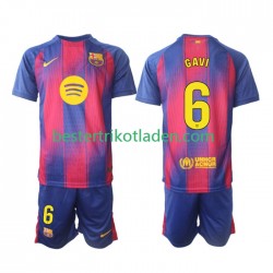 Fußballtrikot FC Barcelona Gavi 6 Heim Trikot Home 2025-2026 Kurzarm für Kinder