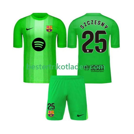Fußballtrikot FC Barcelona Szczesny 25 Torwart Heim Trikot Home 2025-2026 Kurzarm für Kinder