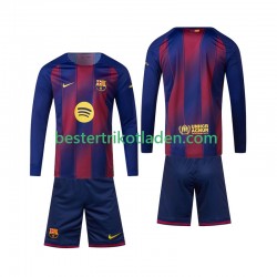 Fußballtrikot FC Barcelona Heim Trikot Home 2025-2026 Langarm für Kinder