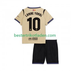 Fußballtrikot FC Barcelona Lamine Yamal 10 UCL Auswärts Trikot Away 2025-2026 Kurzarm für Kinder