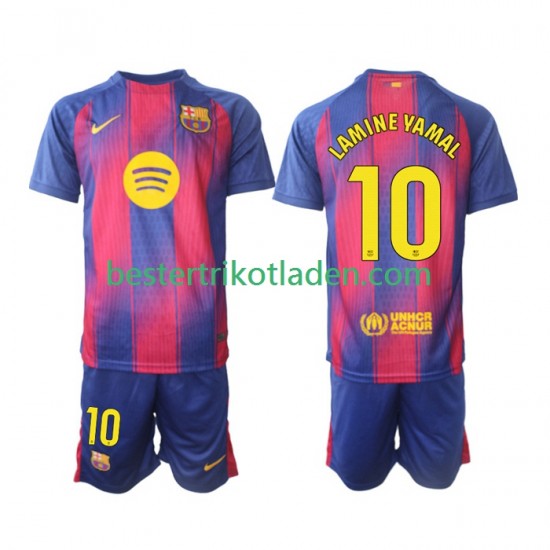 Fußballtrikot FC Barcelona Lamine Yamal 10 Heim Trikot Home 2025-2026 Kurzarm für Kinder