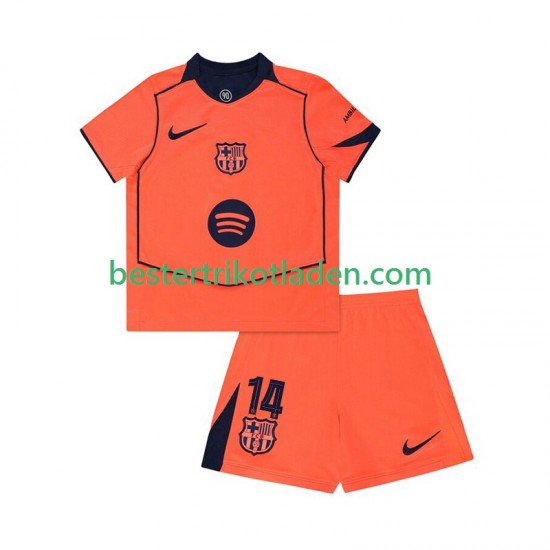 Fußballtrikot FC Barcelona Marcus Rashford 14 UCL Ausweich Trikot 3rd 2025-2026 Kurzarm für Kinder