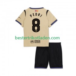 Fußballtrikot FC Barcelona Pedri 8 UCL Auswärts Trikot Away 2025-2026 Kurzarm für Kinder