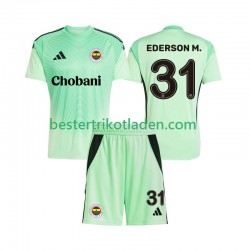 Fußballtrikot Fenerbahce Ederson Moraes 31 Torwart Auswärts Trikot Away 2025-2026 Kurzarm für Kinder