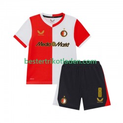 Fußballtrikot Feyenoord Rotterdam Quinten Timber 8 Heim Trikot Home 2025-2026 Kurzarm für Kinder