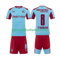 Fußballtrikot Feyenoord Rotterdam Quinten Timber 8 Ausweich Trikot 3rd 2025-2026 Kurzarm für Kinder