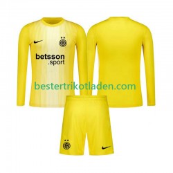 Fußballtrikot Inter Mailand Torwart Auswärts Trikot Away 2025-2026 Langarm für Kinder