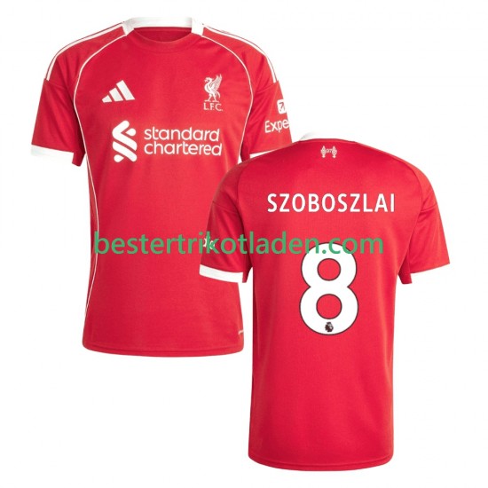Fußballtrikot Liverpool Dominik Szoboszlai 8 Heim Trikot Home 2025-2026 Kurzarm für Herren