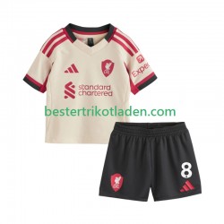 Fußballtrikot Liverpool Dominik Szoboszlai 8 Auswärts Trikot Away 2025-2026 Kurzarm für Kinder