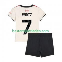 Fußballtrikot Liverpool Florian Wirtz 7 Auswärts Trikot Away 2025-2026 Kurzarm für Kinder