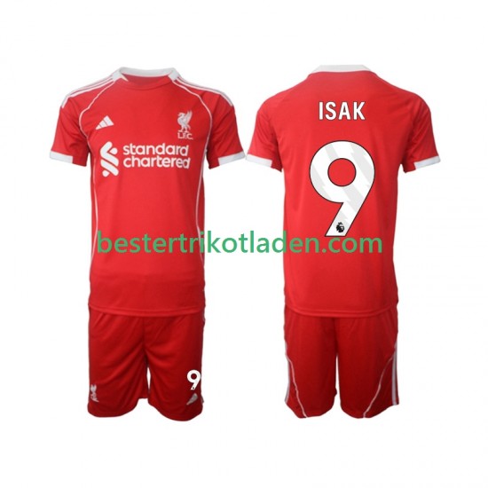 Fußballtrikot Liverpool ISAK 9 Heim Trikot Home 2025-2026 Kurzarm für Kinder