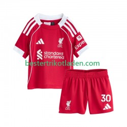 Fußballtrikot Liverpool Jeremie Frimpong 30 Heim Trikot Home 2025-2026 Kurzarm für Kinder