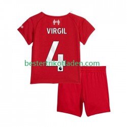 Fußballtrikot Liverpool Virgil van Dijk 4 Heim Trikot Home 2025-2026 Kurzarm für Kinder