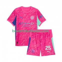 Fußballtrikot Manchester City Gianluigi Donnarumma 25 Torwart Auswärts Trikot Away 2025-2026 Kurzarm für Kinder