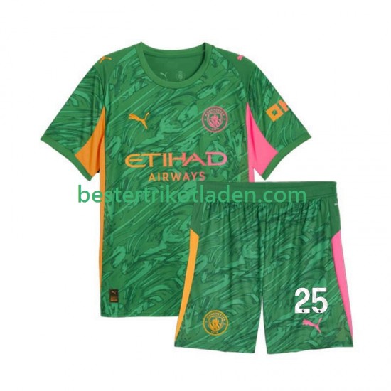 Fußballtrikot Manchester City Gianluigi Donnarumma 25 Torwart Heim Trikot Home 2025-2026 Kurzarm für Kinder