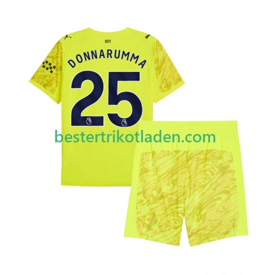 Fußballtrikot Manchester City Gianluigi Donnarumma 25 Torwart Ausweich Trikot 3rd 2025-2026 Kurzarm für Kinder