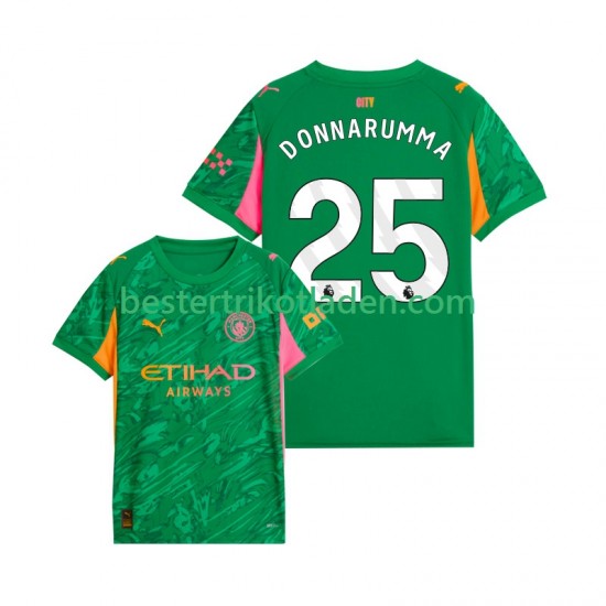 Fußballtrikot Manchester City Gianluigi Donnarumma 25 Torwart Heim Trikot Home 2025-2026 Kurzarm für Herren