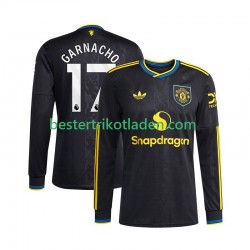 Fußballtrikot Manchester United Alejandro Garnacho 17 Ausweich Trikot 3rd 2025-2026 Langarm für Herren