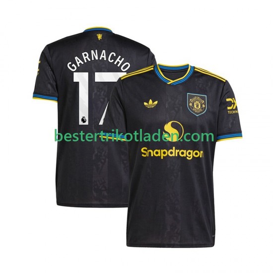 Fußballtrikot Manchester United Alejandro Garnacho 17 Ausweich Trikot 3rd 2025-2026 Kurzarm für Herren