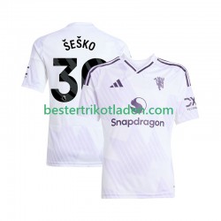Fußballtrikot Manchester United Benjamin Sesko 30 Auswärts Trikot Away 2025-2026 Kurzarm für Herren