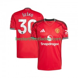 Fußballtrikot Manchester United Benjamin Sesko 30 Heim Trikot Home 2025-2026 Kurzarm für Herren