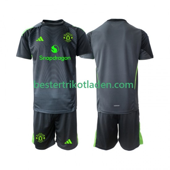 Fußballtrikot Manchester United Torwart Auswärts Trikot Away 2025-2026 Kurzarm für Kinder