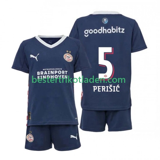 Fußballtrikot PSV Eindhoven Ivan Perisic 5 Auswärts Trikot Away 2025-2026 Kurzarm für Kinder