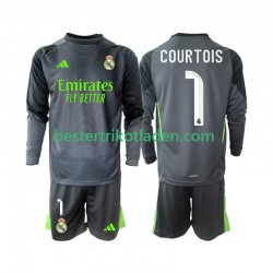 Fußballtrikot Real Madrid Thibaut Courtois 1 Ausweich Trikot 3rd 2025-2026 Langarm für Kinder