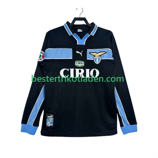 Fußballtrikot Lazio Rom 1998 Retro Auswärts Trikot Away 1999 Langarm für Herren