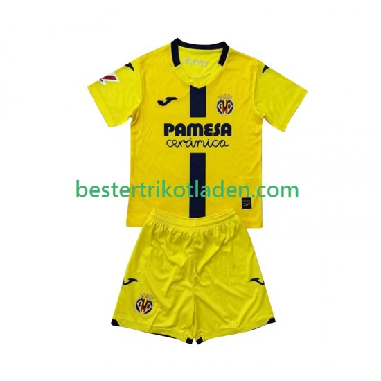 Fußballtrikot Villarreal CF Heim Trikot Home 2025-2026 Kurzarm für Kinder