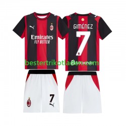 Fußballtrikot AC Mailand Gimenez 7 Heim Trikot Home 2026-2027 Kurzarm für Kinder