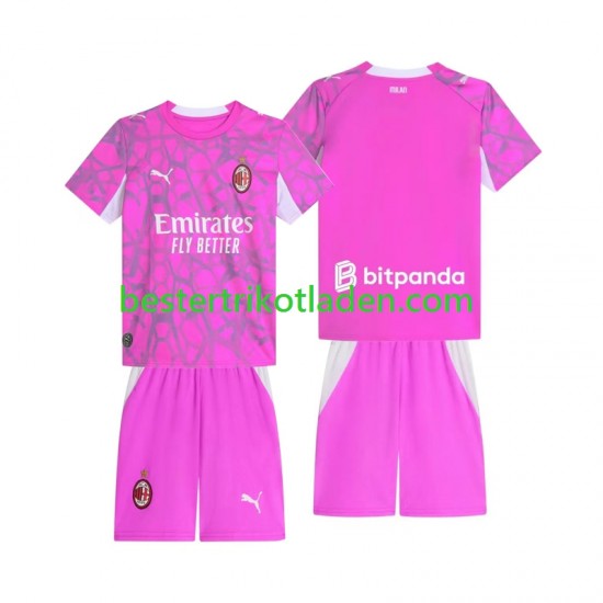 Fußballtrikot AC Mailand Torwart Auswärts Trikot Away 2026-2027 Kurzarm für Kinder