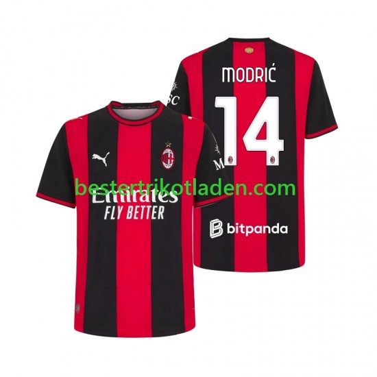 Fußballtrikot AC Mailand Modrić Luka 14 Heim Trikot Home 2026-2027 Kurzarm für Herren