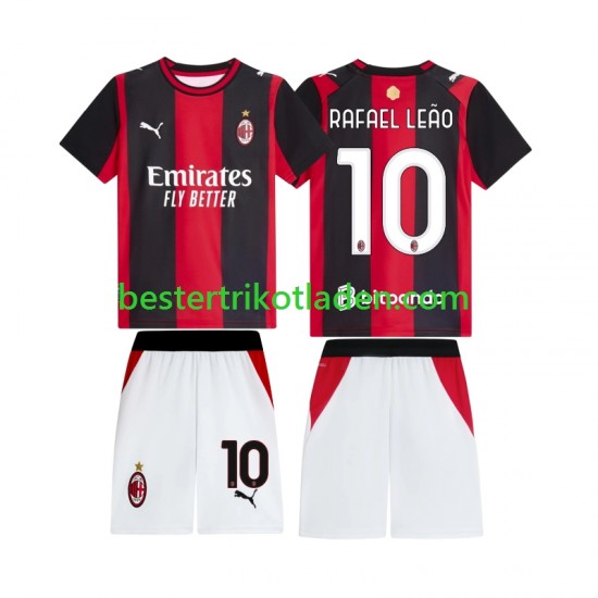 Fußballtrikot AC Mailand Rafael Leao 10 Heim Trikot Home 2026-2027 Kurzarm für Kinder