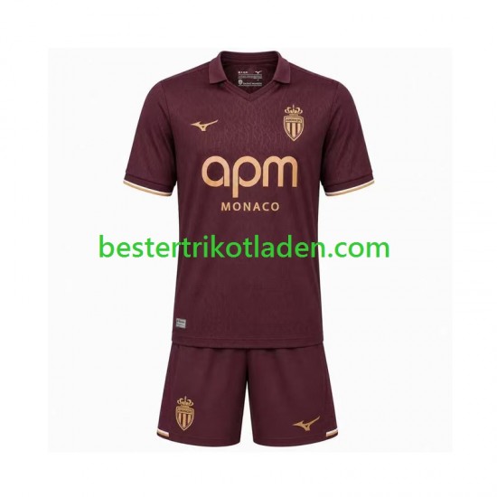 Fußballtrikot AS Monaco Auswärts Trikot Away 2026-2027 Kurzarm für Kinder
