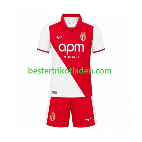 Fußballtrikot AS Monaco Heim Trikot Home 2026-2027 Kurzarm für Kinder